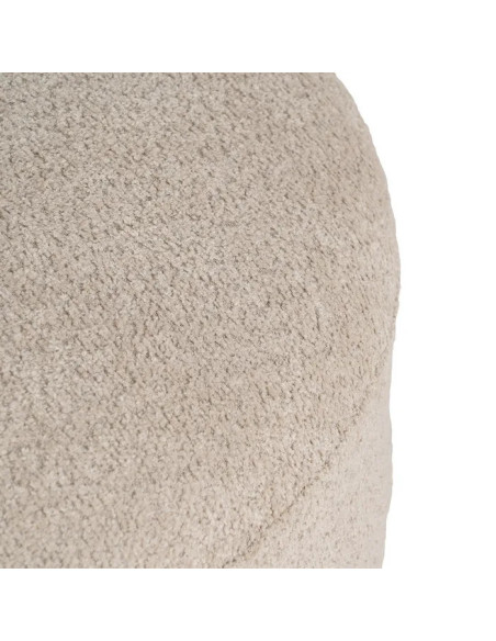 Fauteuil lounge arrondi en tissu et métal doré