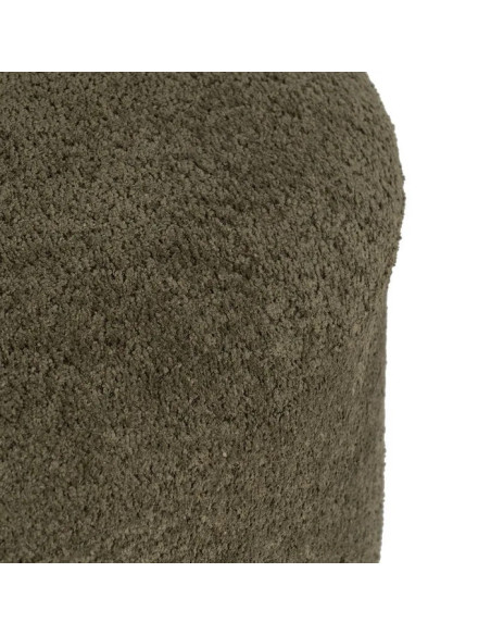 Fauteuil lounge arrondi en tissu et métal doré