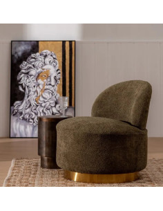 Fauteuil lounge arrondi en...