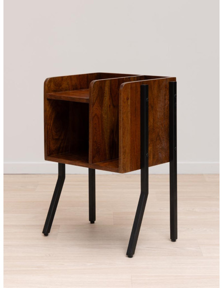 Table d'appoint avec casiers de rangements