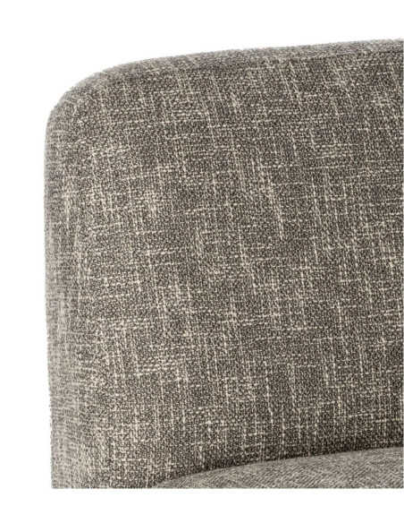 Fauteuil bas de salon cubique en tissu chiné