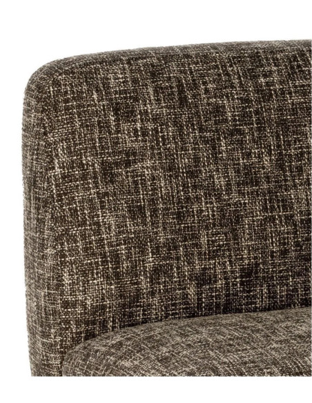 Fauteuil bas de salon cubique en tissu chiné