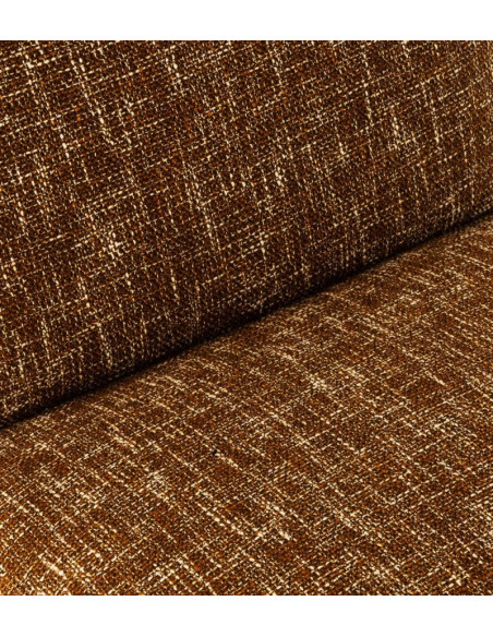 Fauteuil bas de salon cubique en tissu chiné