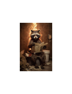 Cadre décalé raton laveur...