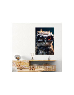 Portrait décalé hibou avec... 2