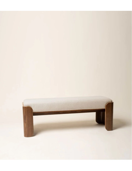 Banquette moderne en tissu rembourrée