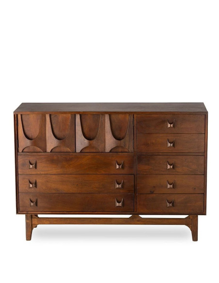 Commode en bois massif teinté multi tiroirs