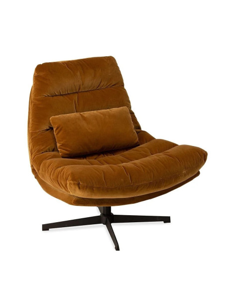 Fauteuil confortable pivotant en tissu