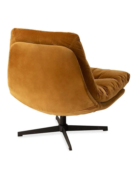 Fauteuil confortable pivotant en tissu