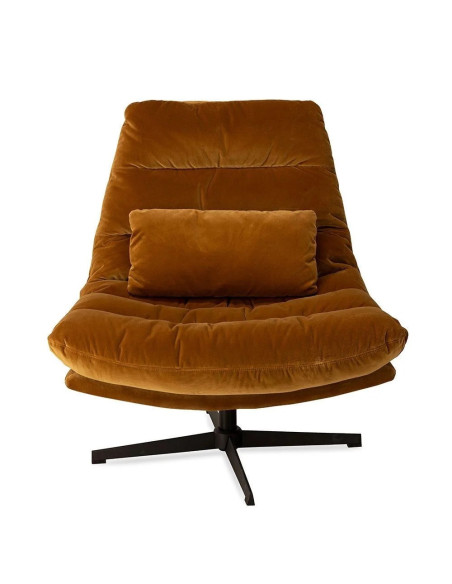 Fauteuil confortable pivotant en tissu