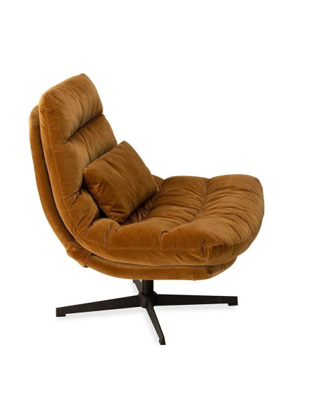 Fauteuil confortable pivotant en tissu