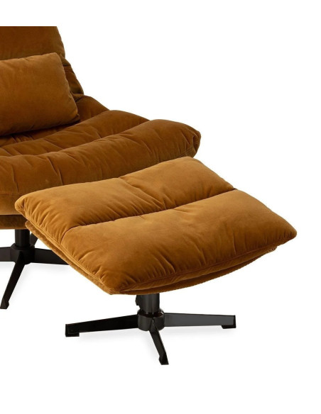 Pouf repose-pied en tissu