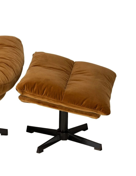 Pouf repose-pied en tissu