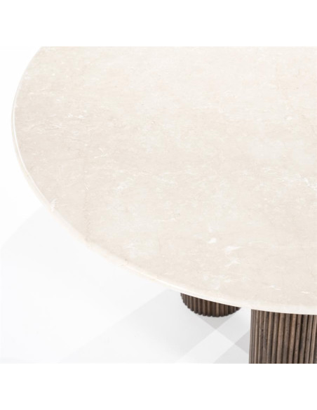 Table à dîner ronde avec plateau en marbre Xavi