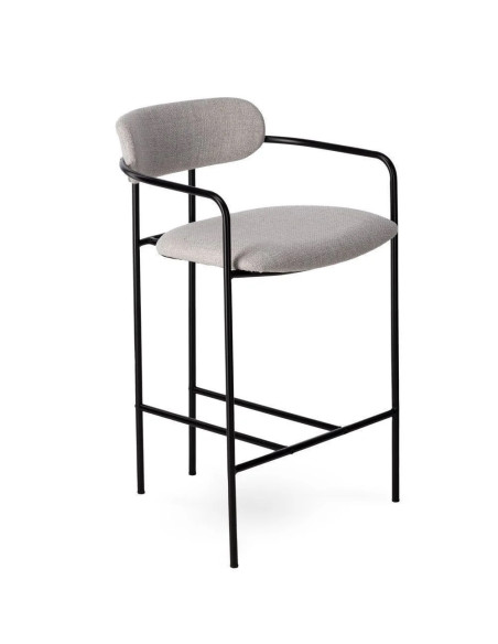 Lot de 2 chaises de bar design en tissu