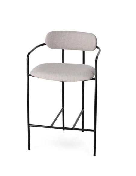 Lot de 2 chaises de bar design en tissu