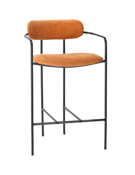 Lot de 2 chaises de bar design en tissu