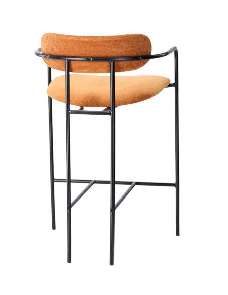 Lot de 2 chaises de bar design en tissu