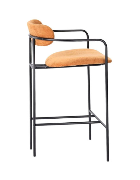 Lot de 2 chaises de bar design en tissu