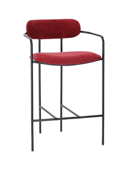 Lot de 2 chaises de bar design en tissu