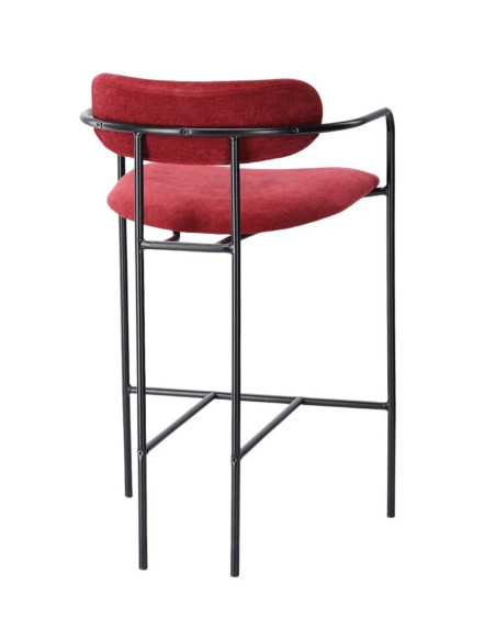 Lot de 2 chaises de bar design en tissu