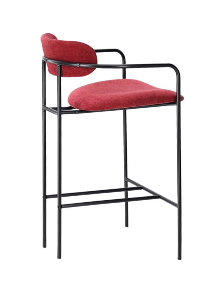 Lot de 2 chaises de bar design en tissu
