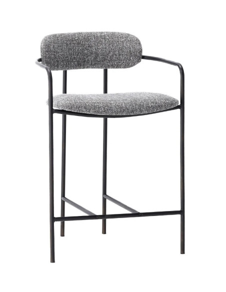 Lot de 2 chaises de bar design en tissu
