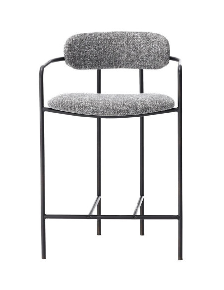 Lot de 2 chaises de bar design en tissu
