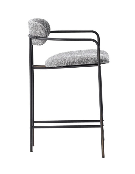 Lot de 2 chaises de bar design en tissu