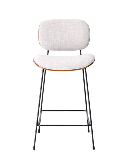 Chaise de bar confortable en tissu et métal