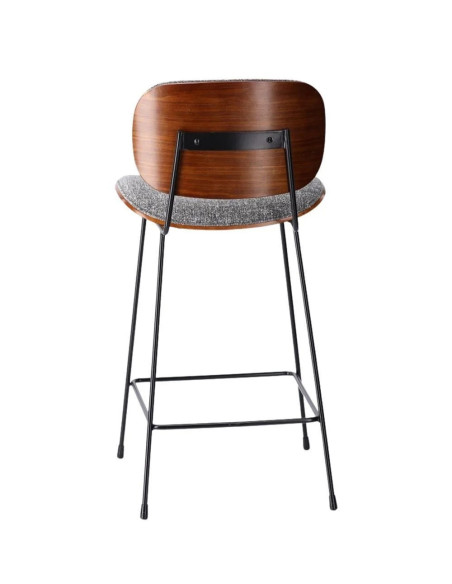 Chaise de bar confortable en tissu et métal