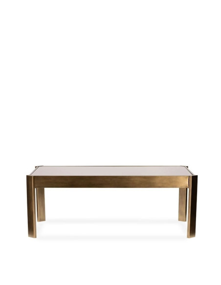 Table basse en métal et verre trempé