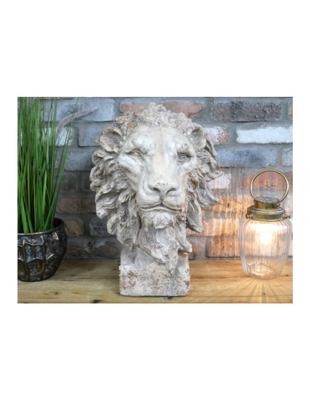 Statue tête de lion