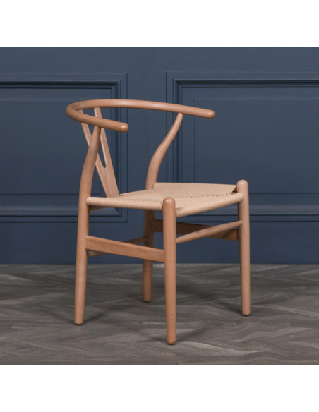 Chaise dossier arrondi en bois de hêtre