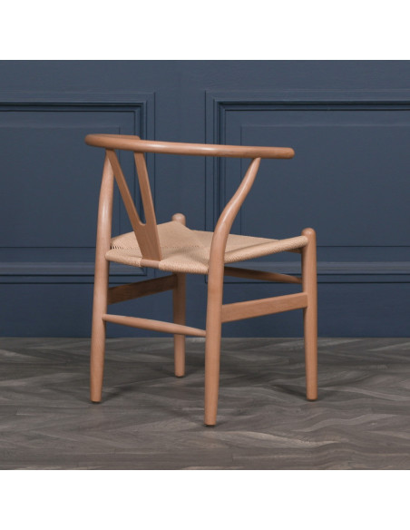 Chaise dossier arrondi en bois de hêtre