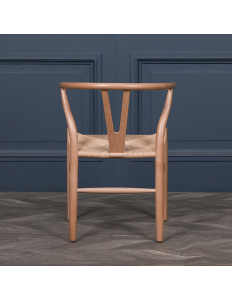 Chaise dossier arrondi en bois de hêtre