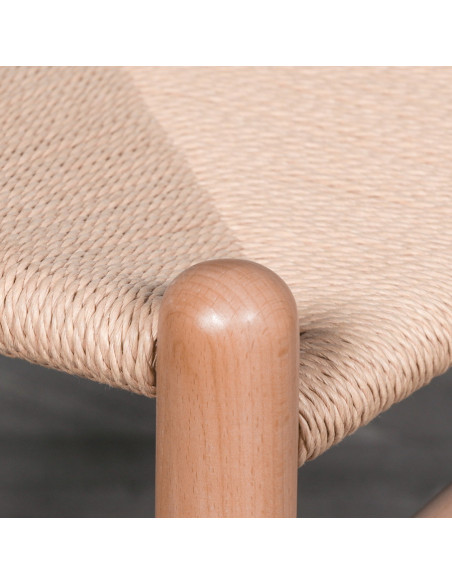 Chaise dossier arrondi en bois de hêtre