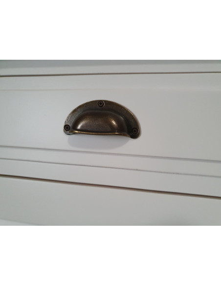 Enfilade crème en pin massif 4 portes et 4 tiroirs 248 cm