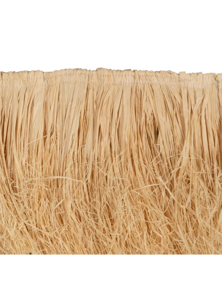 Lampadaire abat-jour raphia pied métallique doré