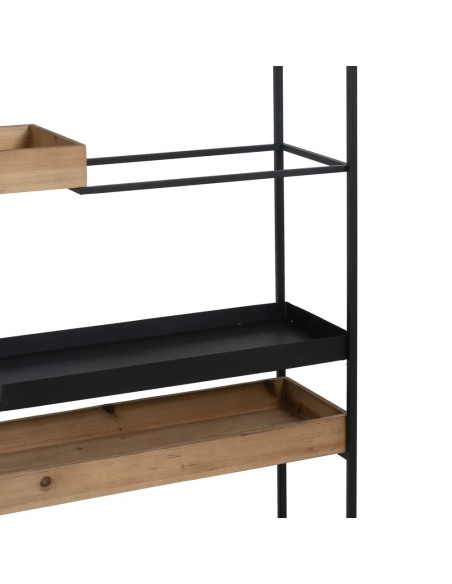 Etagère 5 niveaux en bois et métal