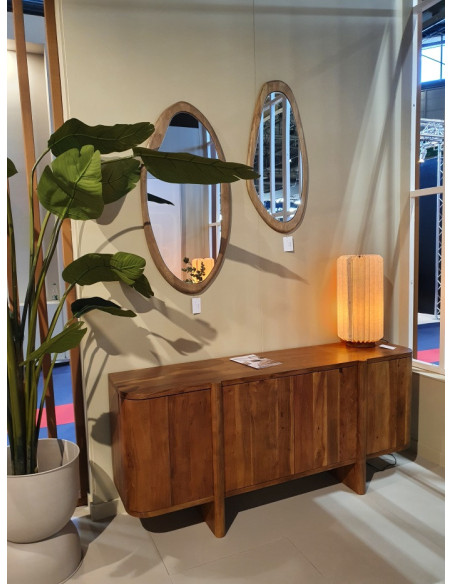 Miroir en bois de chêne style organique