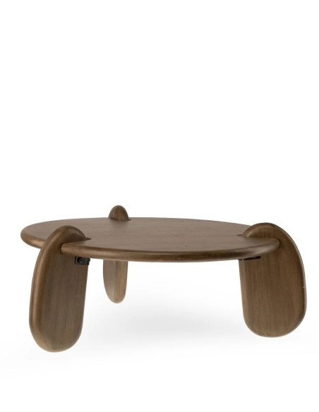 Table basse design ronde en manguier