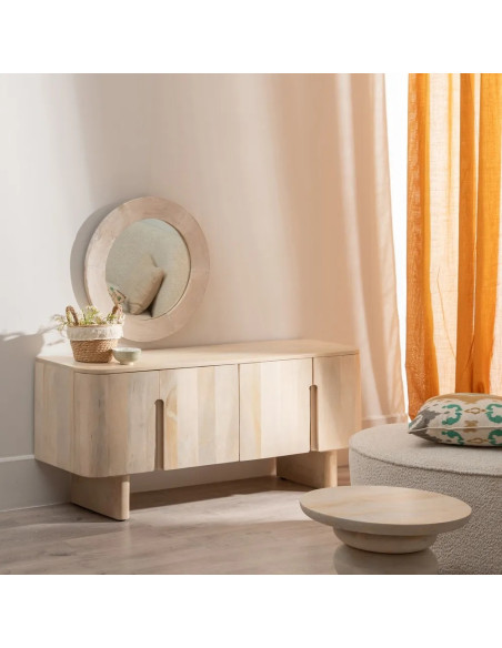 Meuble TV 4 portes aux bords arrondis