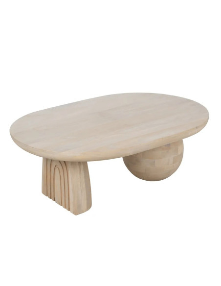 Table basse ovale style organique