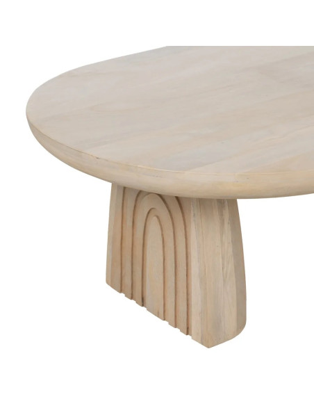 Table basse ovale style organique