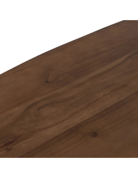 Table de salon style organique en bois teinté