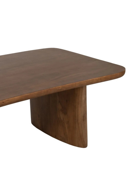 Table de salon style organique en bois teinté