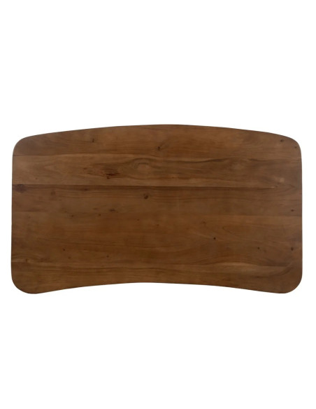 Table de salon style organique en bois teinté