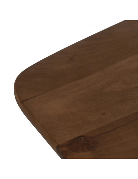 Table de salon style organique en bois teinté
