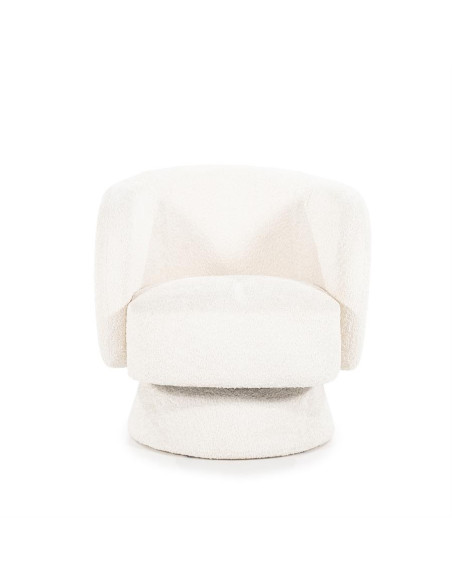 Fauteuil Balou pivotant tissu bouclettes